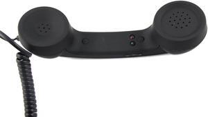 SANOXY Retro Old School Style Handset, Anti Radiation 3.5mm Socket for Mobile Phones, Tablets, Computer (BLACK)