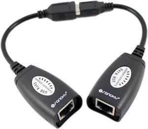 SANOXY USB to Cat5/5e/6 Extension Cable Adapter Set w/RJ45 Ethernet