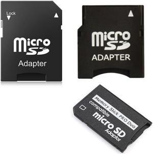 2 Pcs Psp Memory Stick Adapter, Funturbo Micro Sd To Memory Stick