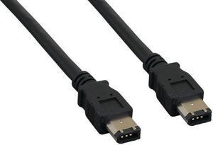 6ft IEEE 1394a FireWire 400 6-pin to 6-pin, Black