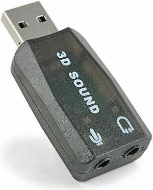 5.1 USB to 3.5mm 3D Sound Card Audio Adapter Black
