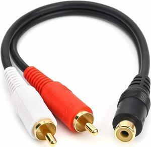 Premium RCA Audio Jack Cable Y Adapter Splitter