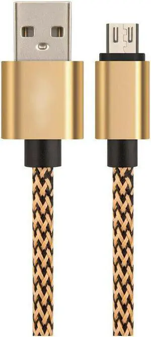 1M / 3FT Micro USB Fast Charger Data Sync Cable Cord (Gold)