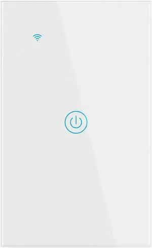 1 Gang WiFi Smart Wall Touch Light Switch Glass Panel For Alexa/Google APP
