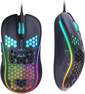 USB RGB Gaming Mouse, Honeycomb Lightweight Programmable Gaming Mouse 7200DPI