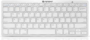 Slim Wireless BT Keyboard for iOS, Android, Windows (Silver)