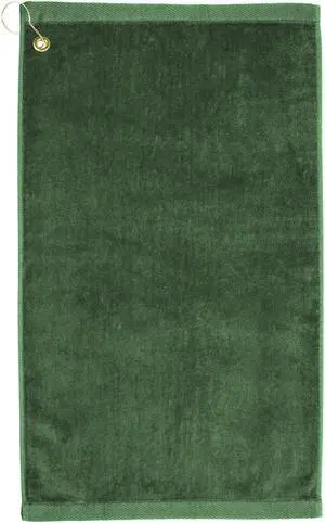 Premium 16 inch x 26 inch Velour Golf Towel with Corner Hook &Grommet Placement-Hunter
