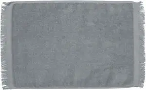 Premium Fringed Velour Spirit & Sport Towel 11 inch x18 inch Silver