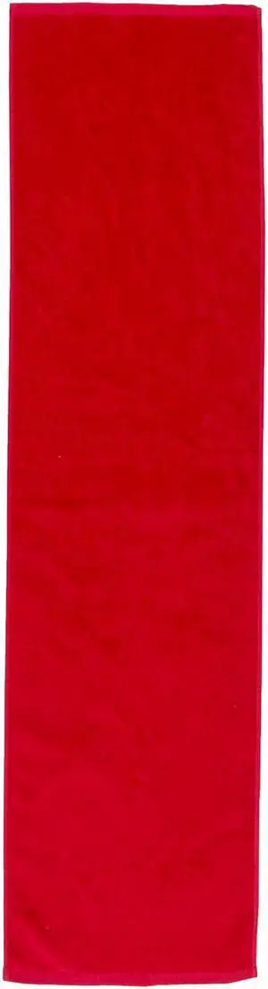 Premium Terry Velour fitnes Towel, 12 inch x 44 inch Red