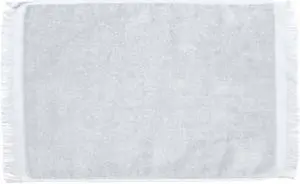 Premium Fringed Velour Spirit & Sport Towel 11 inch x18 inch White