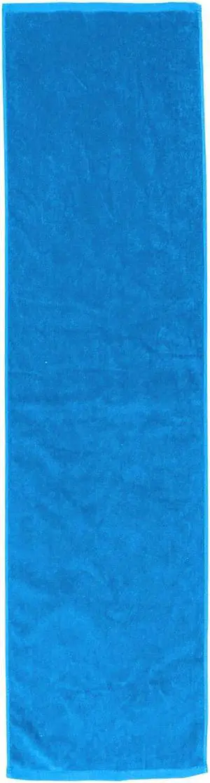 Premium Terry Velour fitnes Towel, 12 inch x 44 inch Aqua