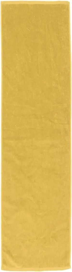 Premium Terry Velour fitnes Towel, 12 inch x 44 inch Yellow