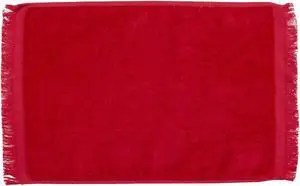 Premium Fringed Velour Spirit & Sport Towel 11 inch x18 inch Red
