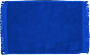 Premium Fringed Velour Spirit & Sport Towel 11 inch x18 inch Royal