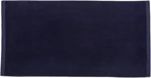 TowelSoft Jumbo Size Terry Dobby Hem Velour Beach Towel Velour Beach Towel 36 inch x 72 inch -Navy