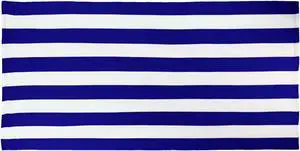 TowelSoft Microfiber Cabana Stripe Beach Towel 30 inch x 60 inch Navy