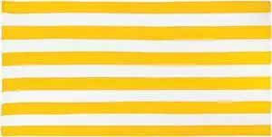 TowelSoft Microfiber Cabana Stripe Beach Towel 30 inch x 60 inch Orange