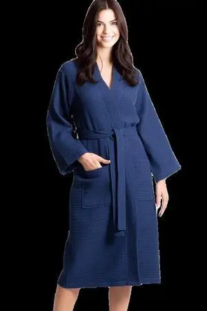 Women's Waffle Midnight Bathrobe - 100% Cotton (One Size)