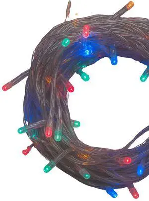 Elegani 100 LED Multi Color String Lights  32ft Black Wire, 8 Lighting Modes, Indoor/Outdoor Plug-In Fairy Lights for Christmas, Parties, Bedroom, Patio & Holiday Decor-Multi Color