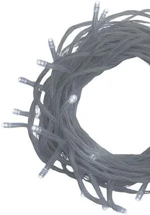 Elegani 100 LED White String Lights  32ft Black Wire, 8 Lighting Modes, Indoor/Outdoor Plug-In Fairy Lights for Christmas, Parties, Bedroom, Patio & Holiday Decor-White