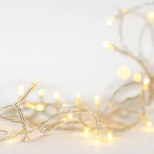 Elegani 10 LED Clear Cable String Lights  3ft Mini Fairy Lights with Clear Wire, Warm White Indoor Decorative Lighting for Crafts, Bedroom, and Holiday Decor