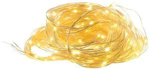 Elegani 300 LED Curtain String Lights  9.8ft x 9.8ft Copper Wire, 8 Lighting Modes, Plug-In, Indoor/Outdoor Fairy Lights for Wall, Window, Party, Wedding, and Holiday Decor-Warm White