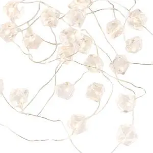 Elegani 10 LED Crystal String Lights  4.9ft Warm White, Clear Wire, Indoor Decorative Fairy Lights for Bedroom, Party, Wedding, and Holiday Decor