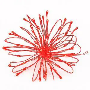 Elegani 100 LED Silver Copper Fairy String Lights  33ft Plug-In with 4" Spacing, Flexible Wire, Indoor/Outdoor Decorative Lighting for Bedroom, Party, Wedding, and Holiday Décor-Red