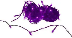 Elegani 100 LED String Purple Lights with Clear Wire  33ft Plug-In Indoor Outdoor Fairy Lights with 8 Modes, Waterproof Decorative Lighting for Parties, Weddings, Holidays