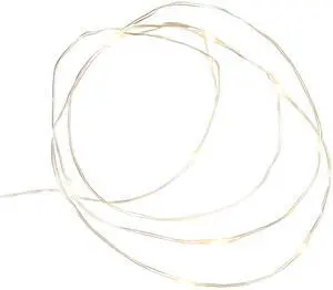 Elegani 100 LED White Fairy Lights  33 Ft Silver Copper Wire String Lights, White Glow, 8 Modes, Indoor Decorative Lighting for Wedding, Bedroom, Party or Centerpieces