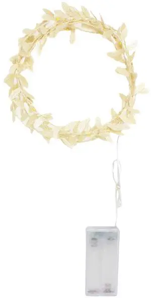 Elegani 20 LED Leaf Vine Fairy Lights  7.8ft Gold Copper Wire String Light for Indoor Outdoor Decor