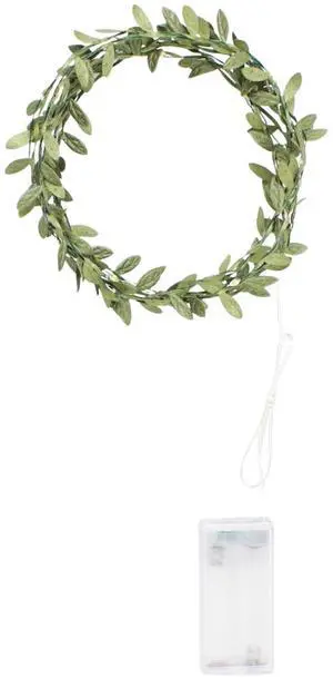 Elegani 20 LED Leaf Vine Fairy Lights  7.8ft Green Copper Wire String Light for Indoor Outdoor Decor