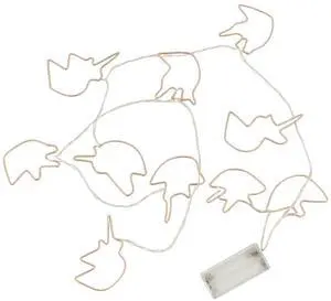 Elegani Rose Gold Unicorn String Lights  10 Warm White LED Lights on 4.5ft Cord  Cute Nursery or Bedroom Décor for Kids, Teens, and Dorms