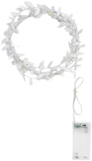 Elegani 20 LED Leaf Vine Fairy Lights  7.8ft Silver Copper Wire String Light for Indoor Outdoor Decor