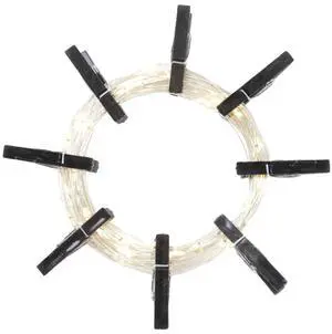 Elegani 36 LED Matte Black Photo Clip String Light  13FT Display Light with Warm White Glow for Bedroom, Wall Décor, Dorm, Headboard or Office