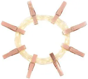 Elegani 36 LED Rose Gold Photo Clip String Lights  13ft Decorative Picture Hanging Light for Wall, Dorm, Bedroom, or Headboard Display