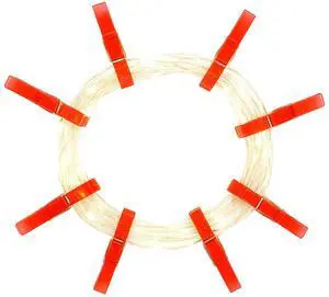 Elegani 36 LED Red Photo Clip String Light with Green Lights  13FT Decorative Holiday Card Display