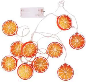 Elegani 10 LED Orange String Lights  Warm White Glow for Holiday and Everyday Décor