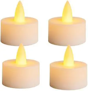 Elegani 24 pcs Flameless Tealight Candles  Warm White LED Flickering Lights, -Free, Safe for Indoor Events and Home Décor