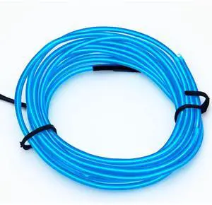 Elegani 6FT Wearable Neon Glow String Light with Clip  Flexible Nighttime Safety & Party Decoration-Blue