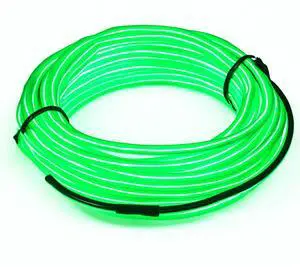Elegani 6FT Wearable Neon Glow String Light with Clip  Flexible Nighttime Safety & Party Decoration-Lime Green