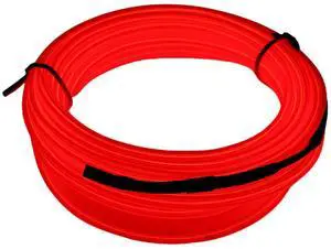 Elegani 6FT Wearable Neon Glow String Light with Clip  Flexible Nighttime Safety & Party Decoration-Red