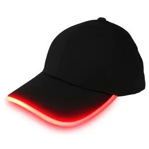 Elegani Night Runner LED Glow Hat  Red Light Up Baseball Cap with Adjustable Fit & 3 Light Modes