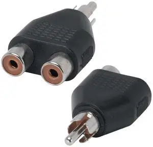 Sanoxy (2-Pack) RCA Mono Male to 2 RCA Mono Female Splitter Adapter