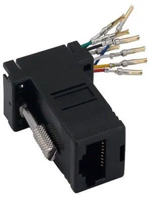 SANOXY Cables and Adapters; DB9 Female to RJ-45 Modular Adapter Black