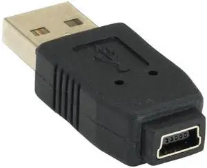 USB Type A Male to Mini B 5-Pin Female Adapter  Durable Connector Converter for USB Devices