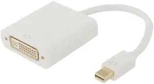 Mini DisplayPort (Male) to DVI (Female) Adapter  1080p HD Video Converter for MacBook, Laptops & More