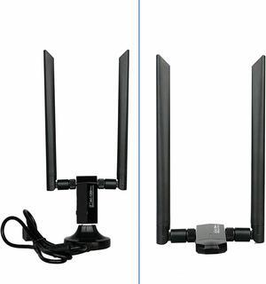 1200Mbps Long Range AC1200 Dual Band 5GHz Wireless USB 3.0 WiFi Adapter Antennas