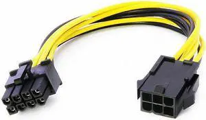 6 pin to 8 pin PCI Express Power Converter Cable