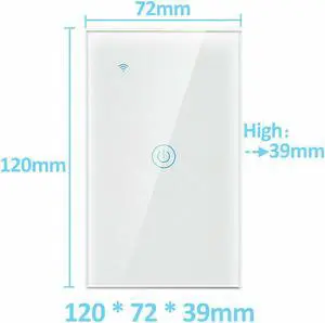 4 Gang WiFi Smart Wall Touch Light Switch Glass Panel For Alexa/Google APP